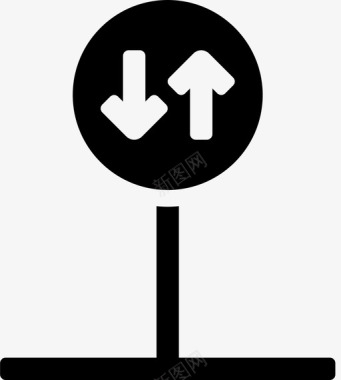 标志方向交叉口图标图标