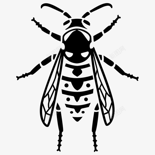 黄蜂叮咬虫子图标svg_新图网 https://ixintu.com 叮咬 大黄蜂 害虫 昆虫 虫子 黄蜂