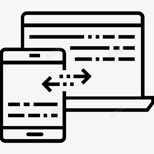 同步数据信息移动存储图标svg_新图网 https://ixintu.com 1400网页和搜索引擎优化平面线图标 同步数据信息 存储 移动