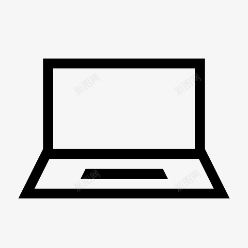 笔记本电脑电脑线条图标svg_新图网 https://ixintu.com 电脑 笔记本电脑 线条图标