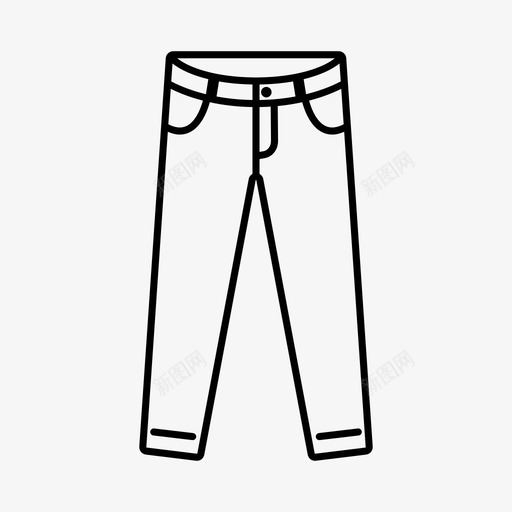 裤子衣服牛仔裤图标svg_新图网 https://ixintu.com 牛仔裤 衣服 裤子