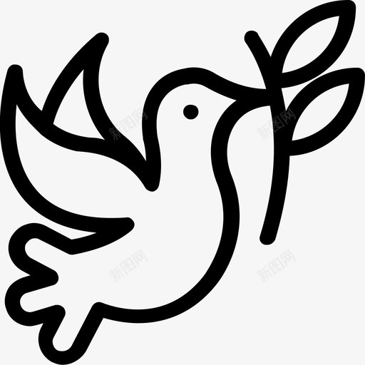 爱的鸟爱的信息鸽子图标svg_新图网 https://ixintu.com 浪漫 爱情和婚礼线图标 爱的信息 爱的鸟 鸽子