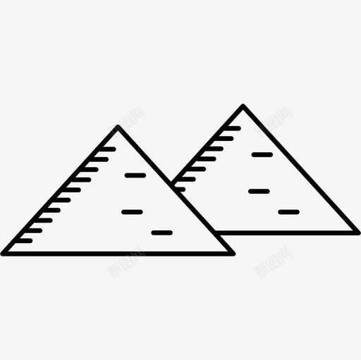 埃及金字塔纪念碑纪念碑3图标svg_新图网 https://ixintu.com 埃及金字塔 纪念碑 纪念碑3