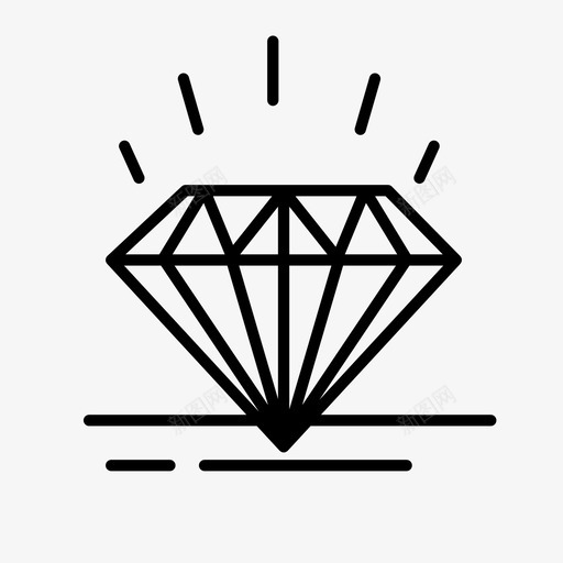 钻石珠宝贵重物品图标svg_新图网 https://ixintu.com 珠宝 贵重物品 钻石