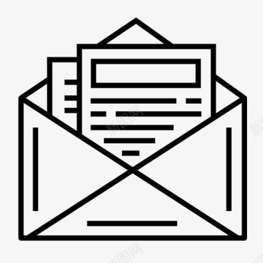 公开信信封阅读邮件图标图标