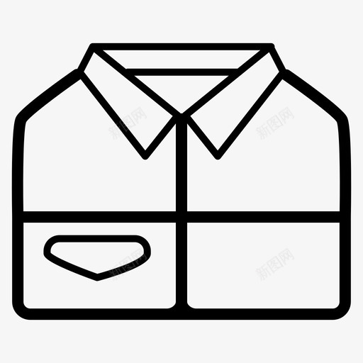 衬衫干净衣服图标svg_新图网 https://ixintu.com 干净 打包 折叠 水洗 衣服 衬衫