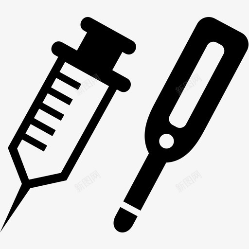体检针头注射器图标svg_新图网 https://ixintu.com 体检 体温计 卡通 注射器 疫苗 药品 针头
