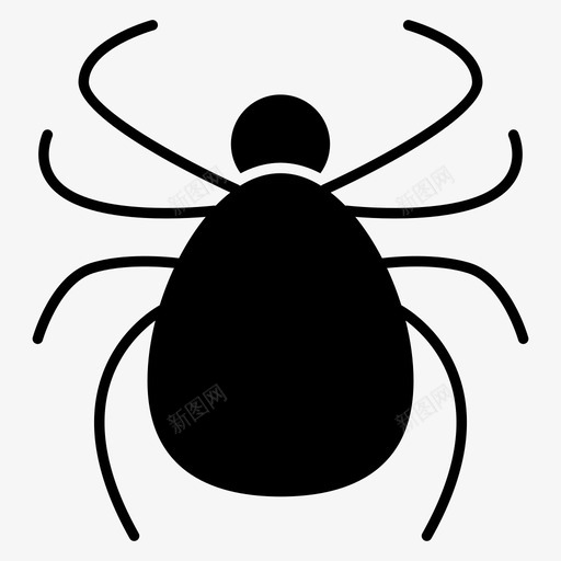 蜱虫螨图标svg_新图网 https://ixintu.com 寄生虫 昆虫 虫 蜱 螨