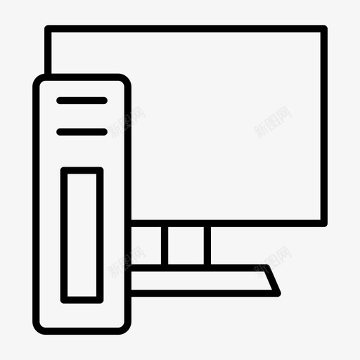 台式计算机cpu服务器图标svg_新图网 https://ixintu.com cpu 台式计算机 工作站 服务器