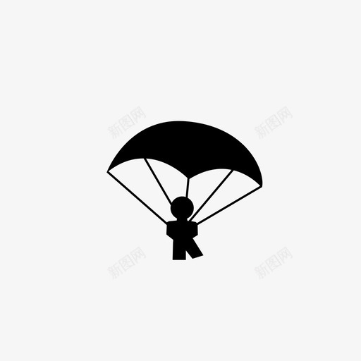 降落伞的坠落的安全的图标svg_新图网 https://ixintu.com 坠落的 安全的 降落伞的