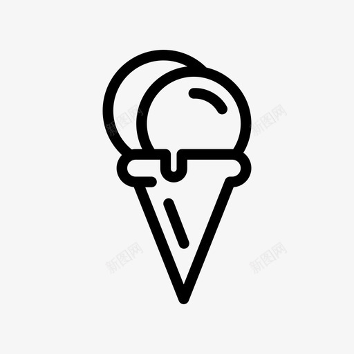 冰淇淋筒美味甜点图标svg_新图网 https://ixintu.com 冰淇淋 冰淇淋筒 甜点 美味 食物