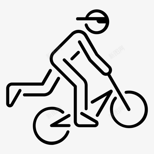 bmx主动式自行车图标svg_新图网 https://ixintu.com bmx 主动式 夏季运动 极限 自行车 运动