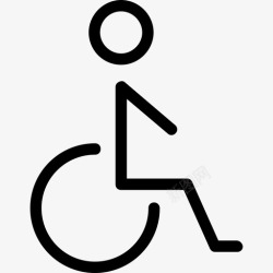 截瘫残疾残疾人停车瘫痪图标高清图片
