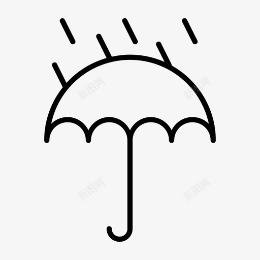 下雨天空伞图标svg_新图网 https://ixintu.com 下雨 伞 天气 天空 水