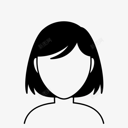 女人发型化身短发图标svg_新图网 https://ixintu.com 化身 发型 女人发型 短发