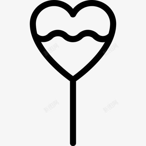 心形棒棒糖糖果棒棒糖图标svg_新图网 https://ixintu.com 心形棒棒糖 棒棒糖 爱情和婚礼线图标 甜点 糖果