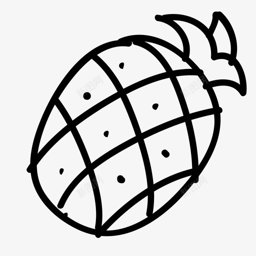 菠萝食物水果图标svg_新图网 https://ixintu.com 水果 菠萝 食物