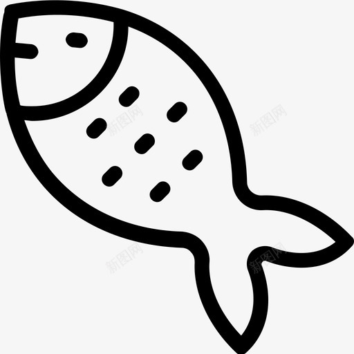 鱼食物健康食品图标svg_新图网 https://ixintu.com 健康食品 海鲜 生鱼 食品线图标 食物 鱼