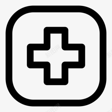 救护车符号十字架健康图标图标