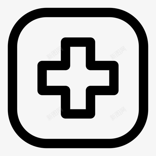 救护车符号十字架健康图标svg_新图网 https://ixintu.com 健康 医院 十字架 救护车符号