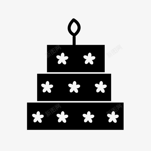蛋糕面包店生日蛋糕图标svg_新图网 https://ixintu.com 婚礼蛋糕 庆祝 生日蛋糕 蛋糕 面包店 食物