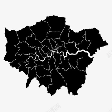伦敦自治区市图标图标