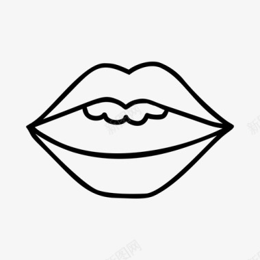 嘴唇美丽有趣图标图标