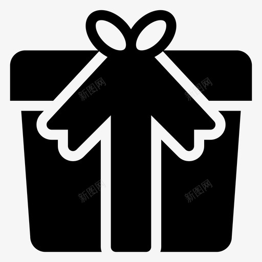 礼物盒子圣诞节图标svg_新图网 https://ixintu.com 丝带 圣诞节 盒子 礼品盒 礼物 银行和金融铭文