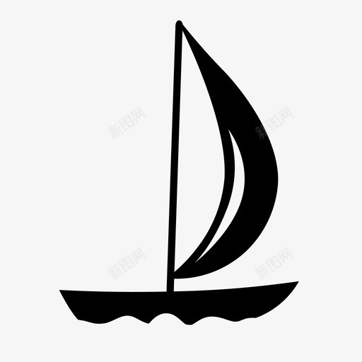 帆船沙滩水图标svg_新图网 https://ixintu.com 帆船 水 沙滩