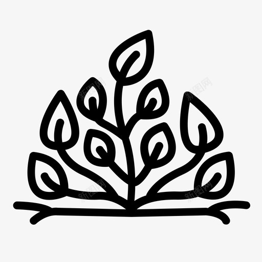 叶植物花图标svg_新图网 https://ixintu.com 叶 植物 植被 自然 花