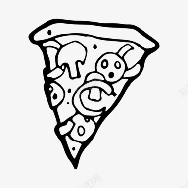 披萨快餐食品图标图标
