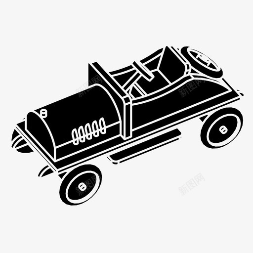 玩具车游戏比赛图标svg_新图网 https://ixintu.com 复古 比赛 游戏 玩具车 赛车