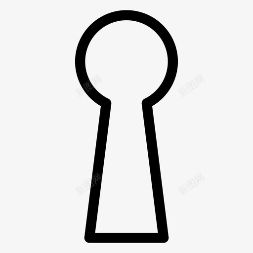 钥匙孔锁隐私图标svg_新图网 https://ixintu.com 保护 功能 安全 钥匙孔 锁 隐私