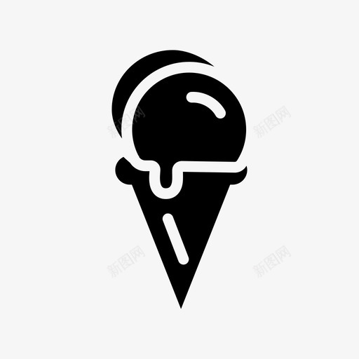 冰淇淋筒美味甜点图标svg_新图网 https://ixintu.com 冰淇淋 冰淇淋筒 甜点 美味 食物
