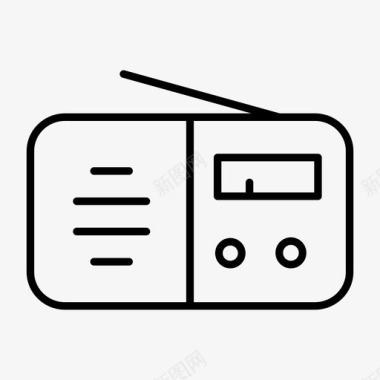 收音机盒式录音机收音机天线图标图标