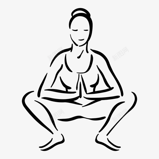 瑜伽体式姿势图标svg_新图网 https://ixintu.com 体式 姿势 瑜伽 瑜伽姿势 练习