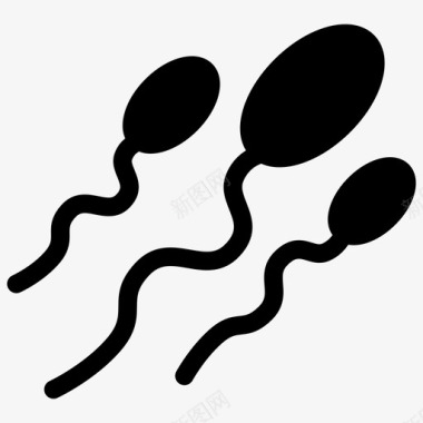 精子细胞生殖医疗保健图标图标