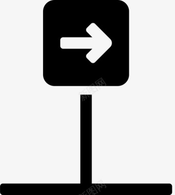 标志方向交叉口图标图标