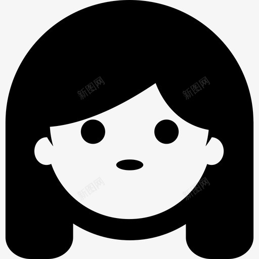 小女孩的脸人人的象形图图标svg_新图网 https://ixintu.com 人 人的象形图 小女孩的脸