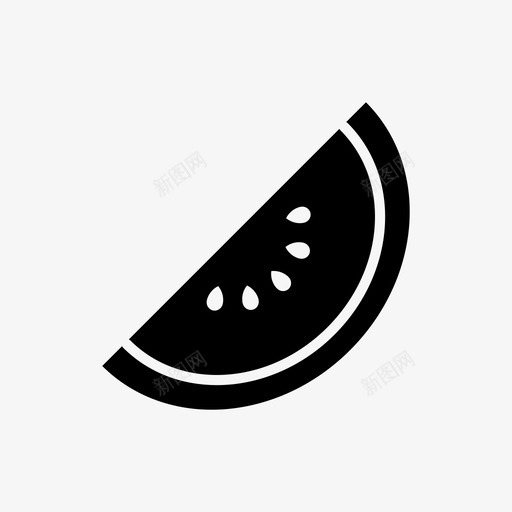 西瓜片食物水果图标svg_新图网 https://ixintu.com 水果 西瓜片 食物