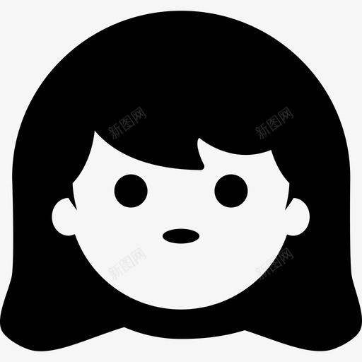 女孩的脸人人的象形图图标svg_新图网 https://ixintu.com 人 人的象形图 女孩的脸