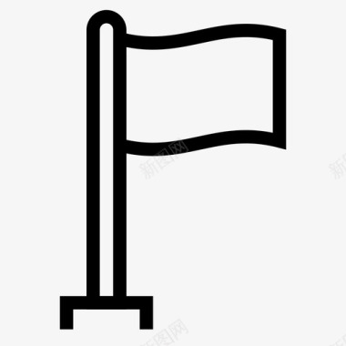 国家旗帜丝带图标图标