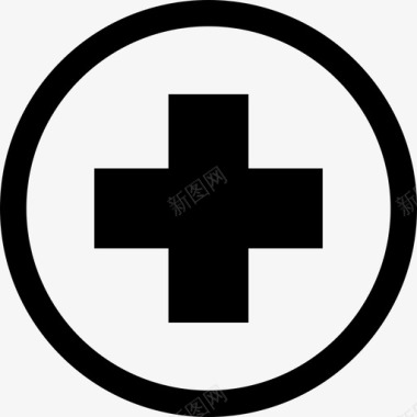 医院十字架健康图标图标