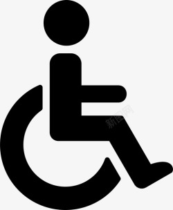 障碍轮椅无障碍无障碍残疾人图标高清图片