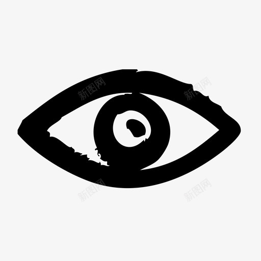 眼睛锁保护图标svg_新图网 https://ixintu.com 保安 保护 安全 概略 眼睛 锁