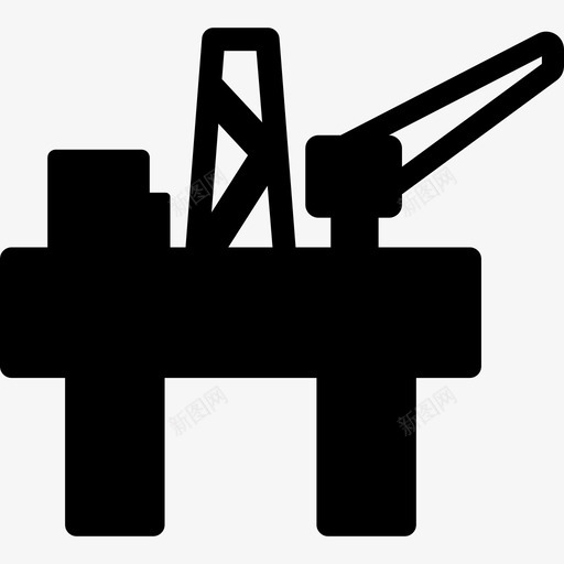 石油平台建筑工业图标svg_新图网 https://ixintu.com 工业 建筑 石油平台