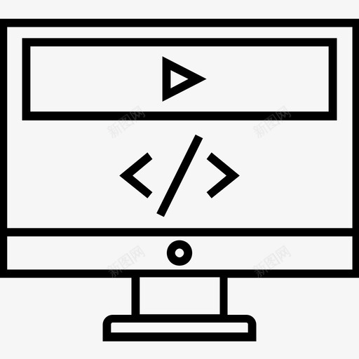 网页开发编码div图标svg_新图网 https://ixintu.com 1400网页和搜索引擎优化平面线图标 div html编码 编码 编程 网页开发