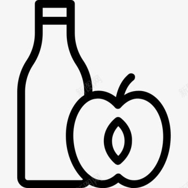 苹果汁瓶子饮料图标图标