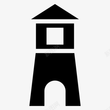 建筑商业灯塔图标图标