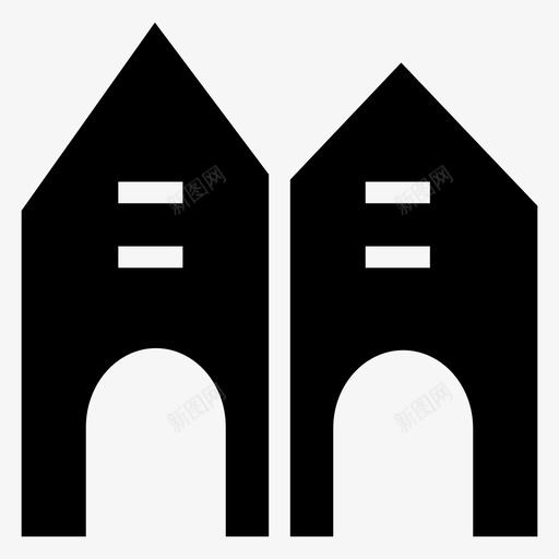 建筑城市商业图标svg_新图网 https://ixintu.com 商业 地产 城市 工业 建筑 建筑房地产雕文图标